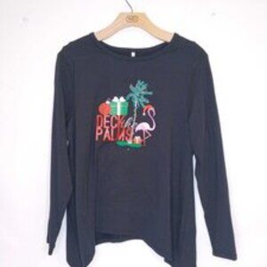 Leo & Nicole Deck The Palms Christmas Sweater